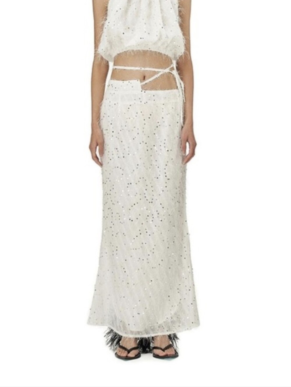 PANN Tadashi Sequined Skirt NWT Large